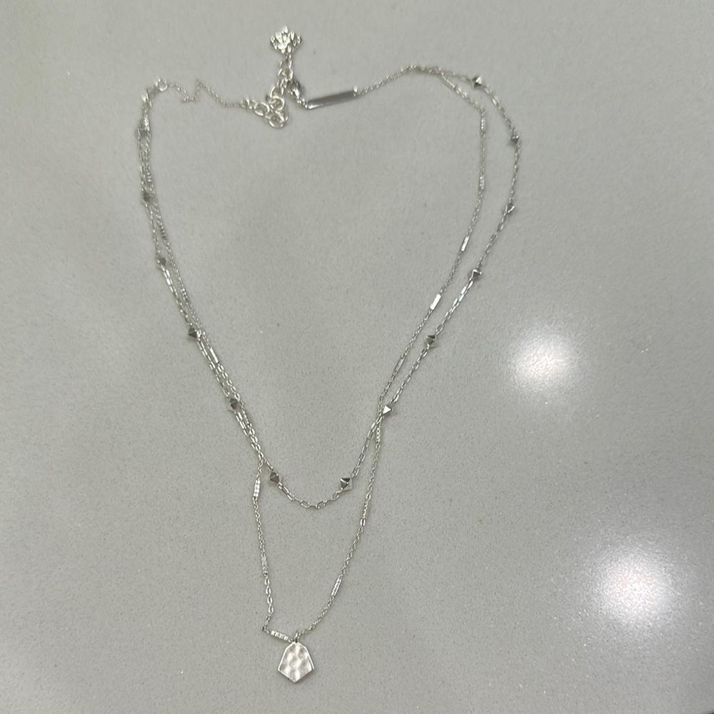 Kendra Scott layered Silver Necklace